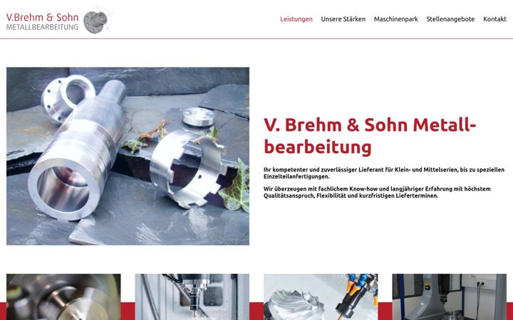 Snimka zaslona za brehm-metallbearbeitung.de