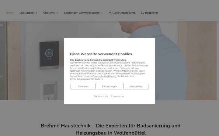 Screenshot of brehme-haustechnik.de