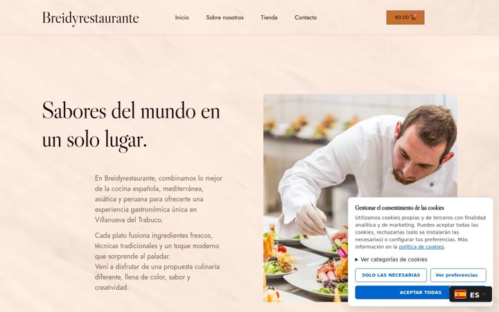 Screenshot of breidyrestaurante.com