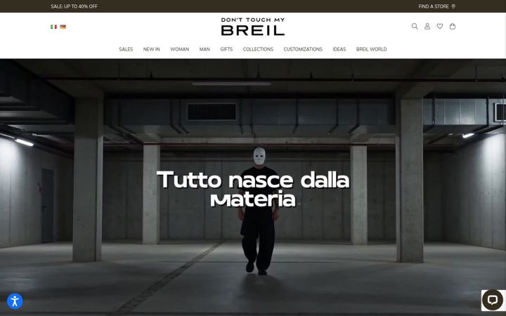 Screenshot of breil.com