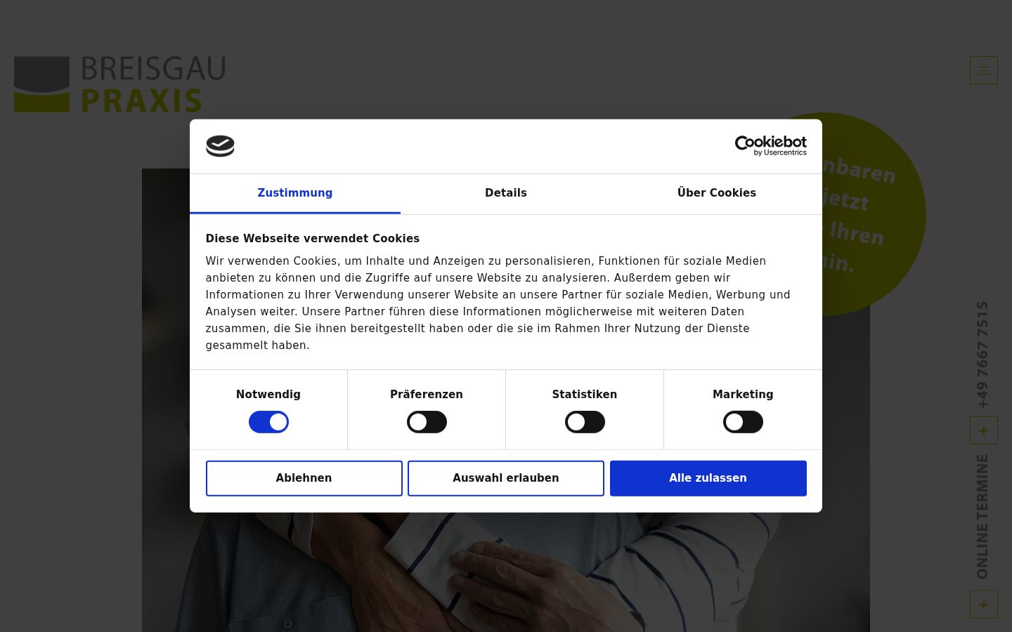 Kuvakaappaus suostumusbannerista, joka näytettiin ennen mitään vuorovaikutusta