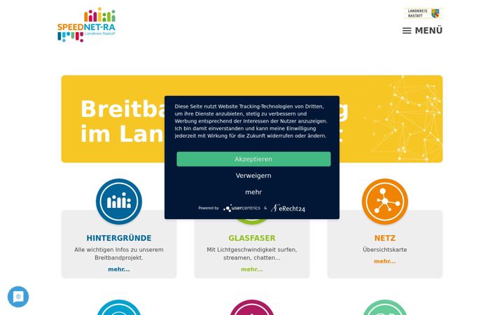 Screenshot of breitband-landkreis-rastatt.de