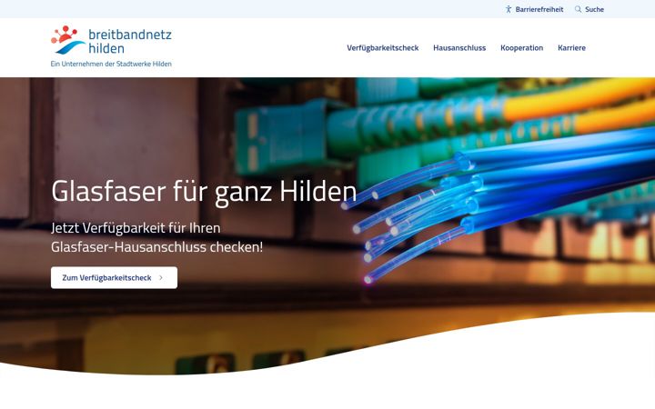 Screenshot of breitbandnetz-hilden.de