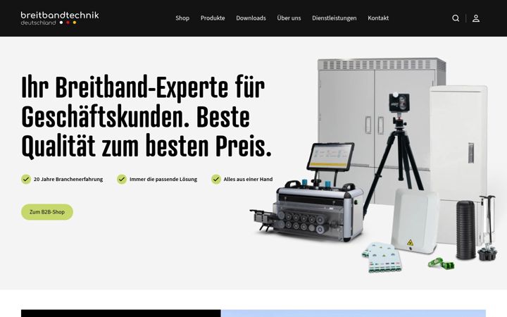 Screenshot van breitbandtechnik.de