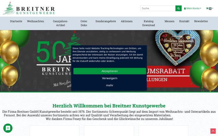 Screenshot of breitner-kunstgewerbe.de