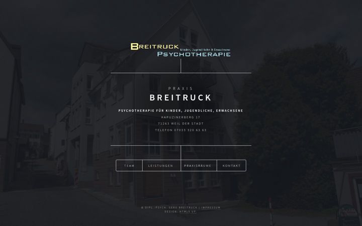 Screenshot of breitruck-psychotherapie.de
