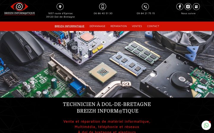 Screenshot of breizh-informatique35.fr