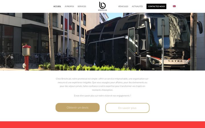 Screenshot of breizhcab-limousine.com