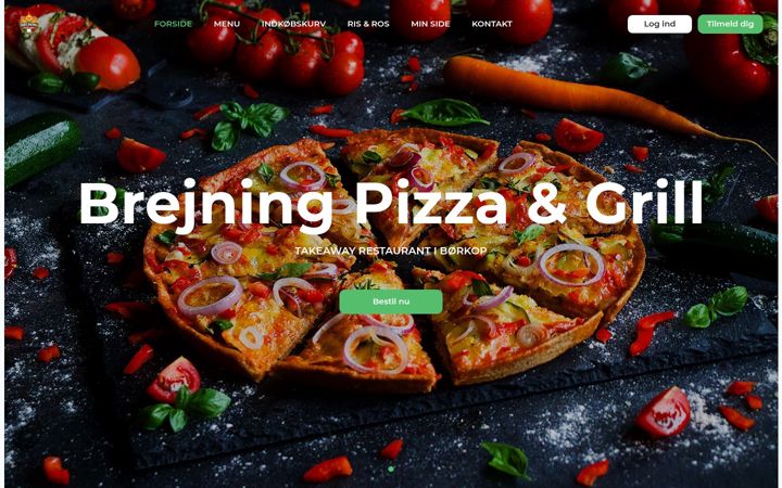 Screenshot of brejningpizza.dk