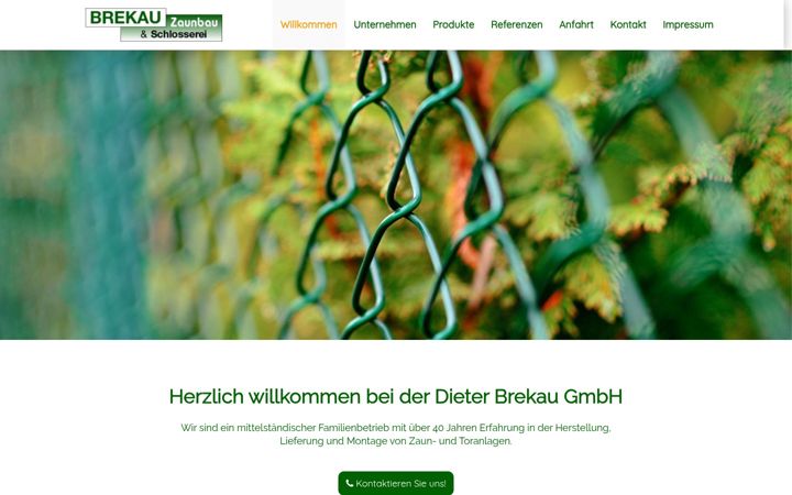 Ekraanipilt saidist brekau-zaun.de