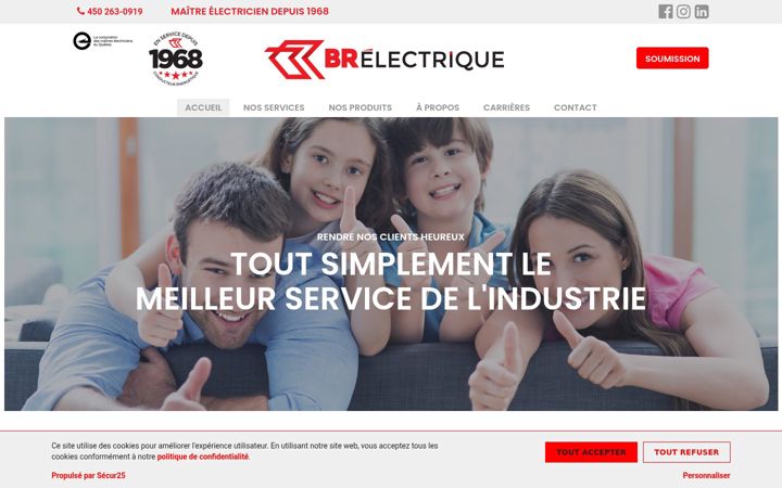 Screenshot of brelectrique.ca