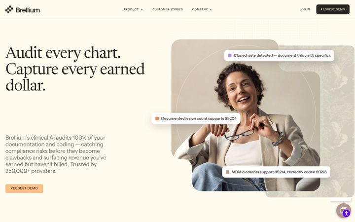 Screenshot of brellium.com