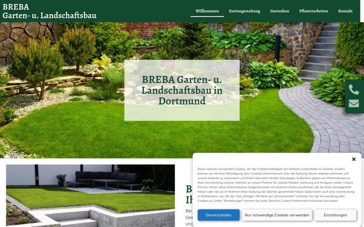Screenshot of breloer-galabau.de