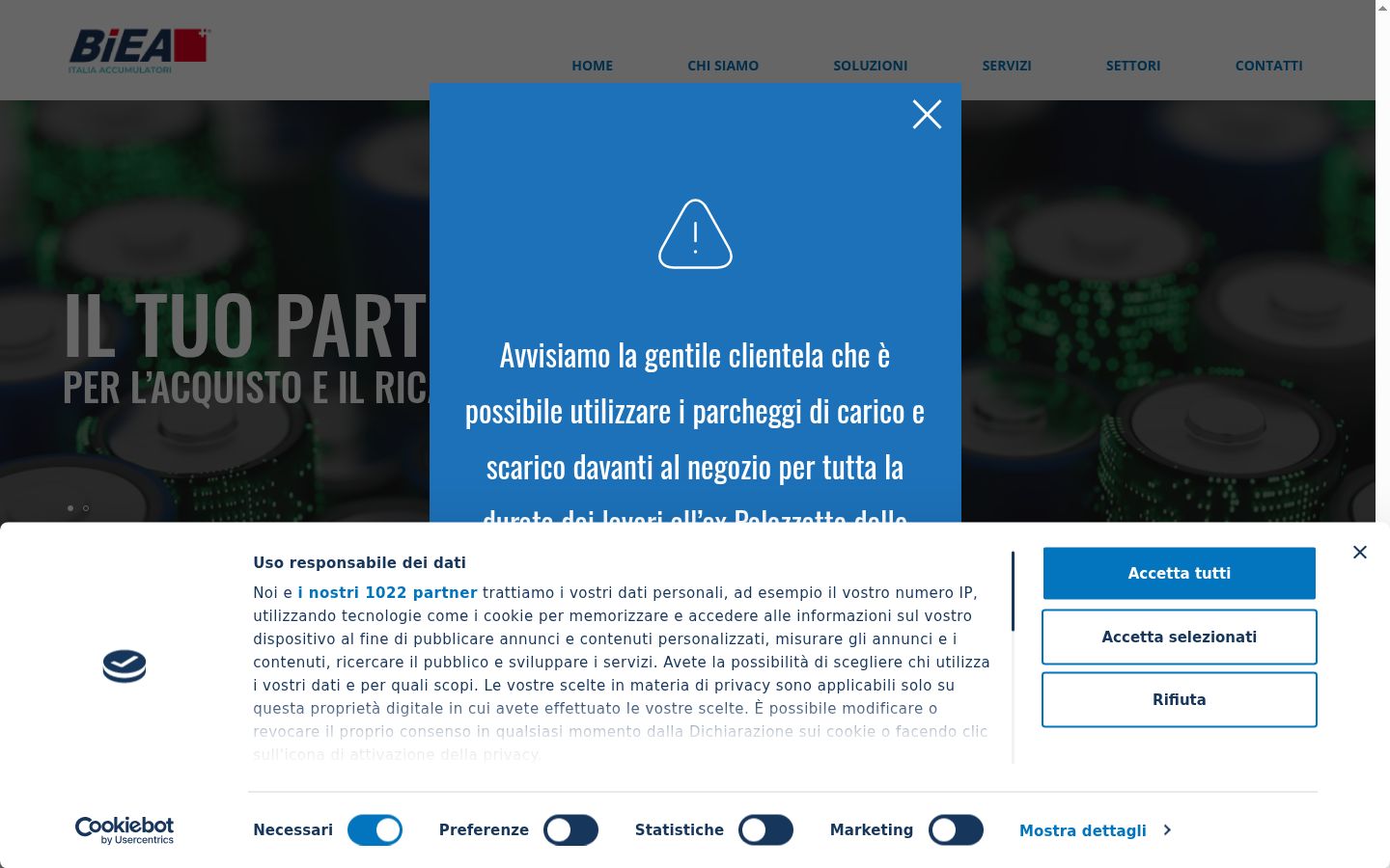 Screenshot of the consent banner shown before any interaction