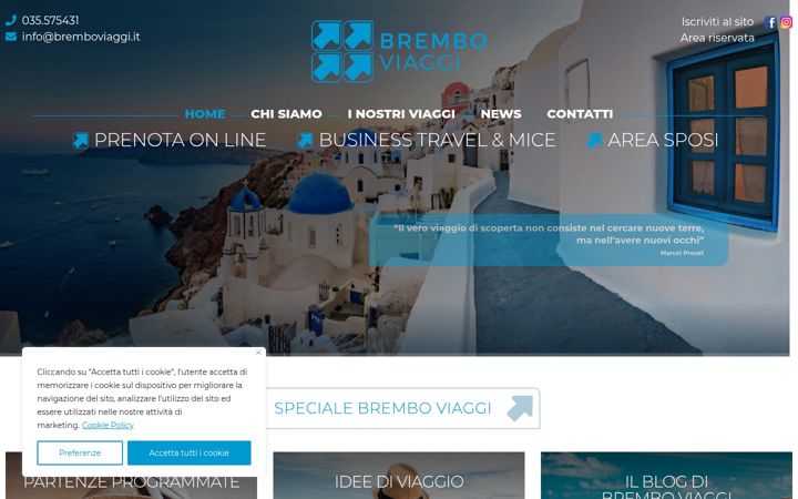 Screenshot of bremboviaggi.com