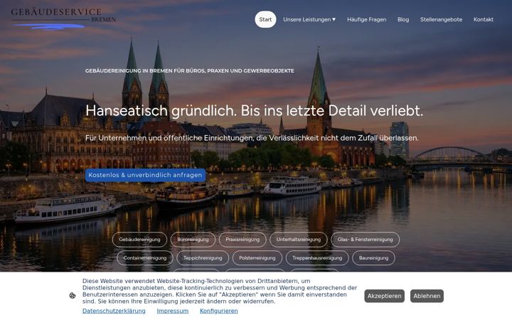 Screenshot of bremen-gebaeudereinigung.de