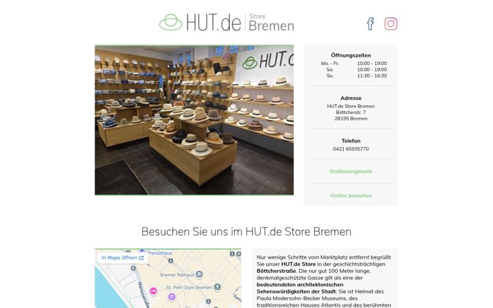 Screenshot of bremen-hut.de