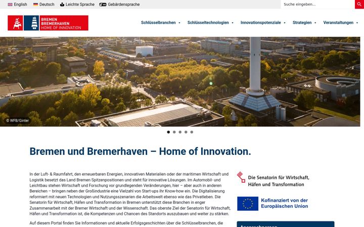 Screenshot of bremen-innovativ.de