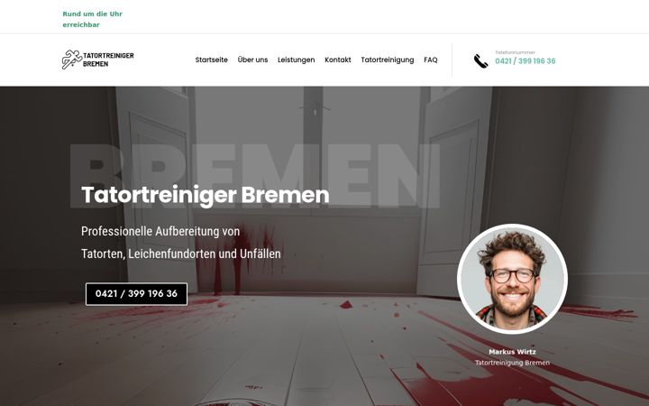 Screenshot of bremen-tatortreiniger.de