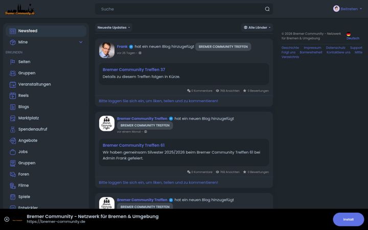 Screenshot of bremer-community.de