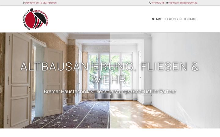 Screenshot of bremer-haustechnik.de