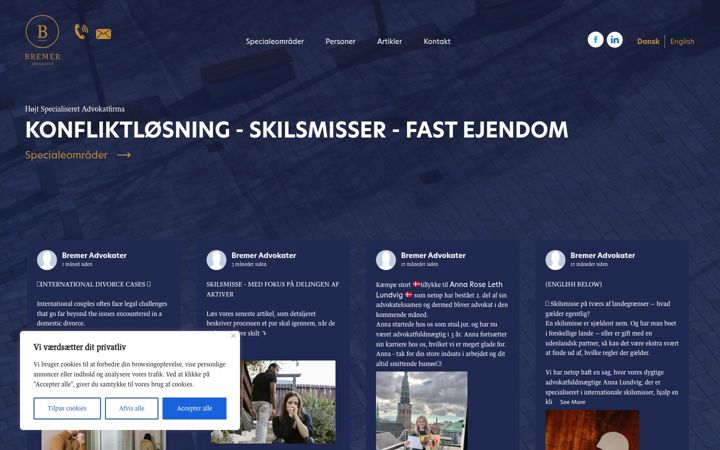 Screenshot of bremeradvokater.dk