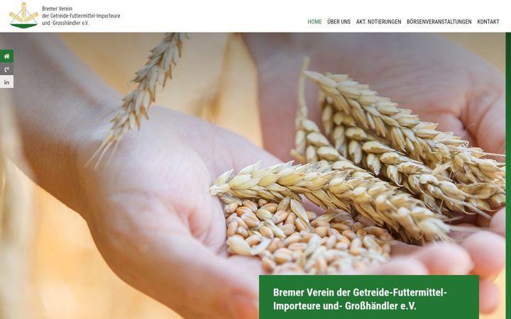 Screenshot of bremergetreideverein.de