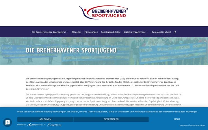 Skærmbillede af bremerhavener-sportjugend.de