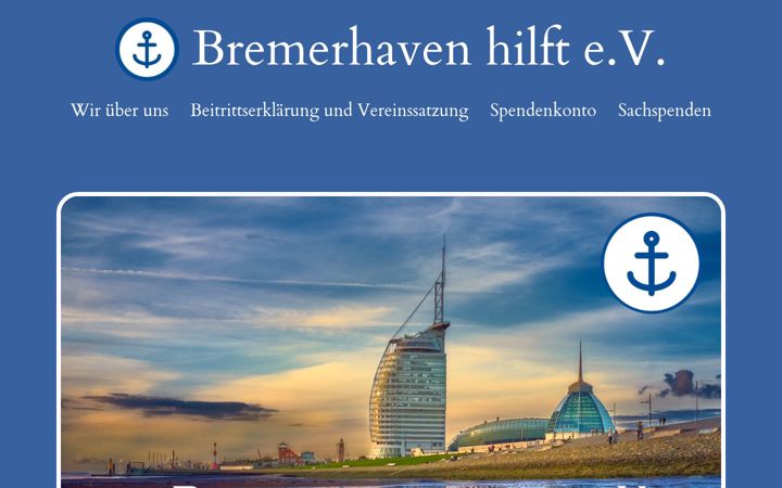 Skærmbillede af bremerhavenhilft.de