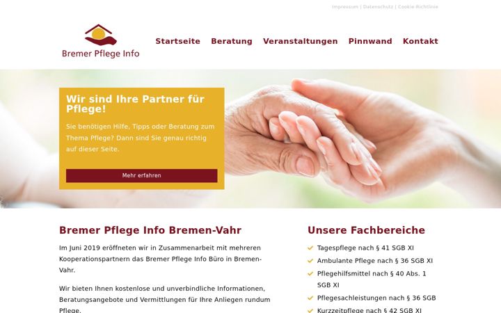 Screenshot of bremerpflegeinfo.de