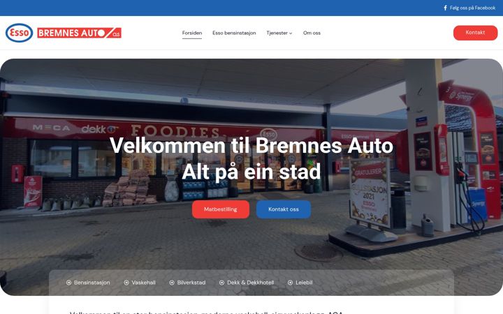 Screenshot of bremnesauto.no