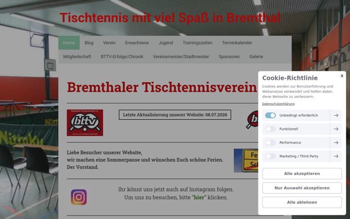 Screenshot of bremthaler-ttv.de