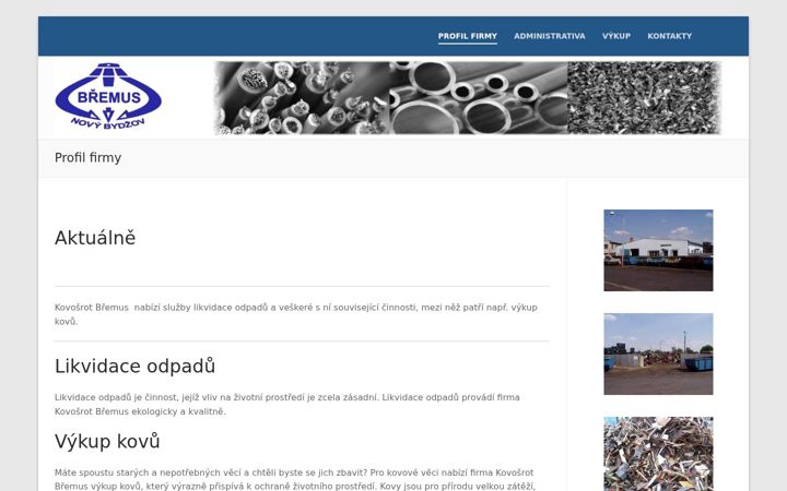 Screenshot of bremus.cz