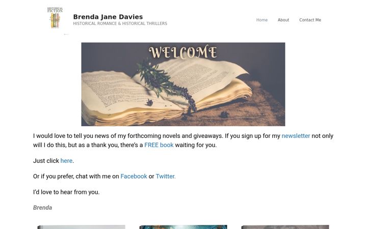 Screenshot of brendajdavies.com