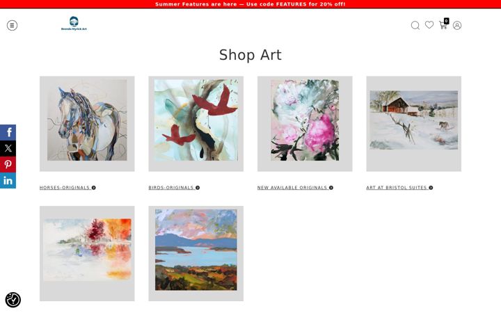 Screenshot of brendamyrickart.com