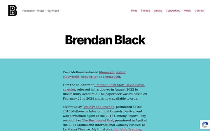 Screenshot of brendanblack.com