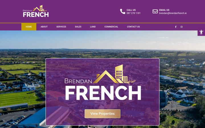 Captură de ecran a brendanfrench.ie