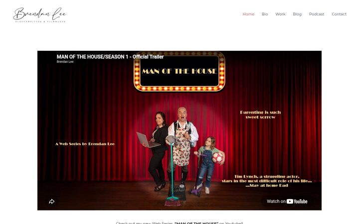Screenshot of brendanleefilm.com