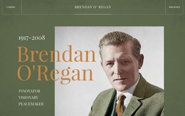 Captură de ecran a brendanoregan.ie