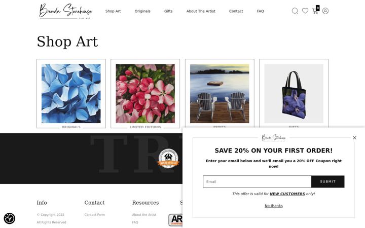 Screenshot of brendastonehouse.ca