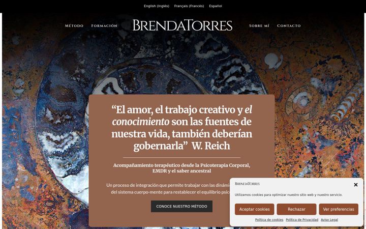 Screenshot of brendatorres.net