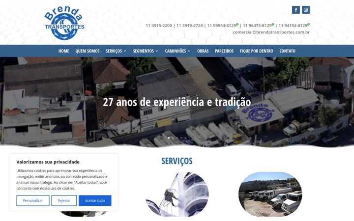 Screenshot of brendatransportes.com.br