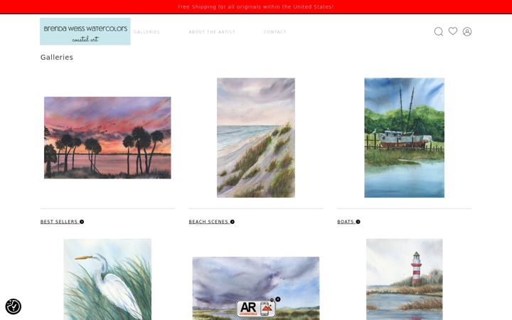 Screenshot of brendaweisswatercolors.com