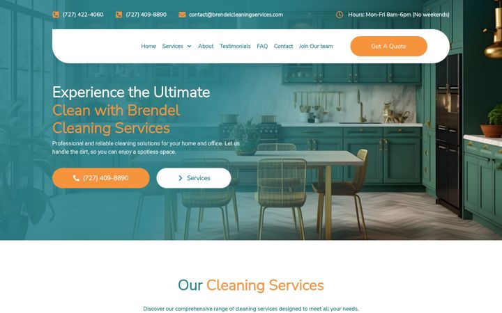 Screenshot of brendelcleaning.com