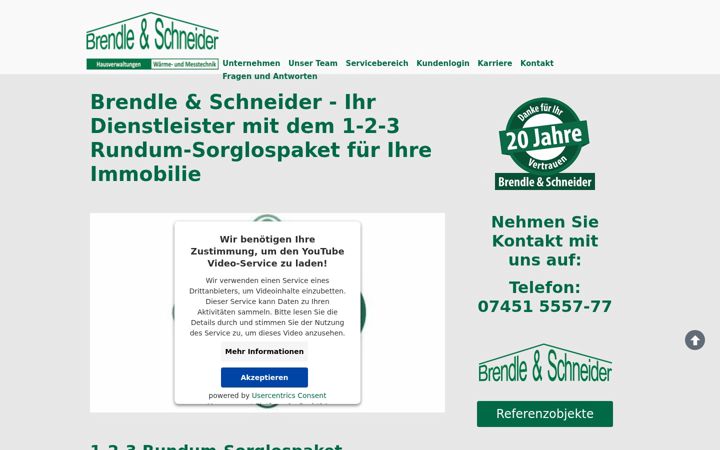 Screenshot of brendle-schneider.de