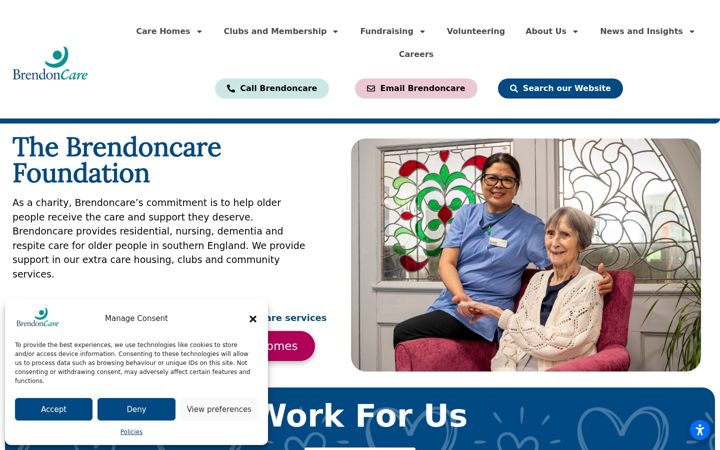 Screenshot of brendoncare.org.uk