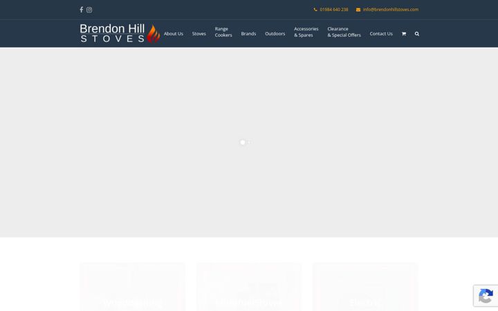 Screenshot of brendonhillstoves.com