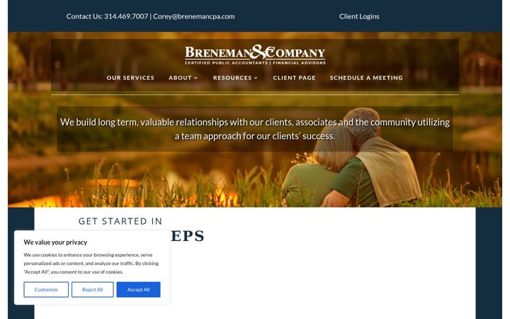 Screenshot of brenemancpa.com