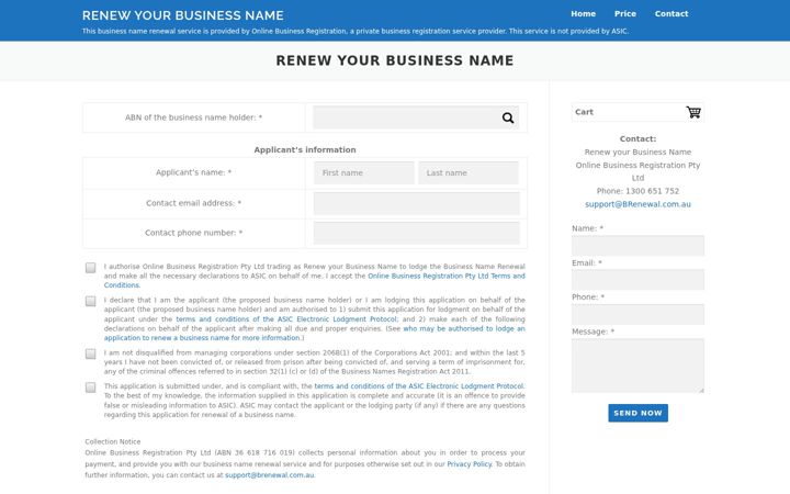 Screenshot of brenewal.com.au