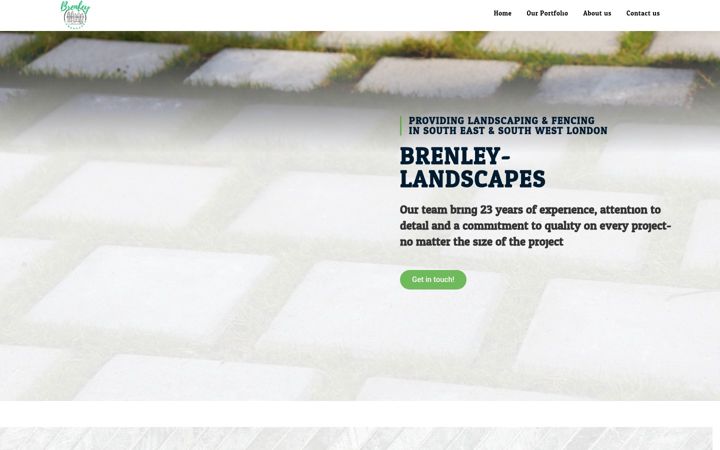 Screenshot ta' brenleylandscapes.co.uk